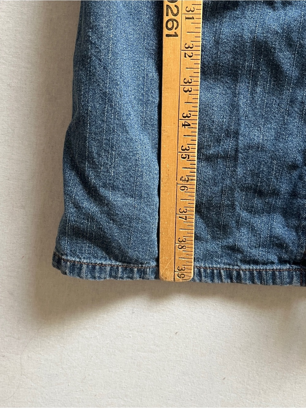 Jacob Annexe Vintage Blue Denim Button-Front Long Jacket Coat S - Picture 8 of 8